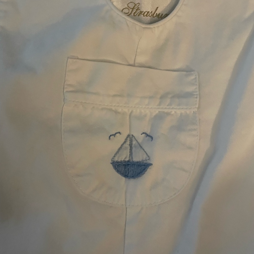 Strausburg embroidered sailboat Jon Jon